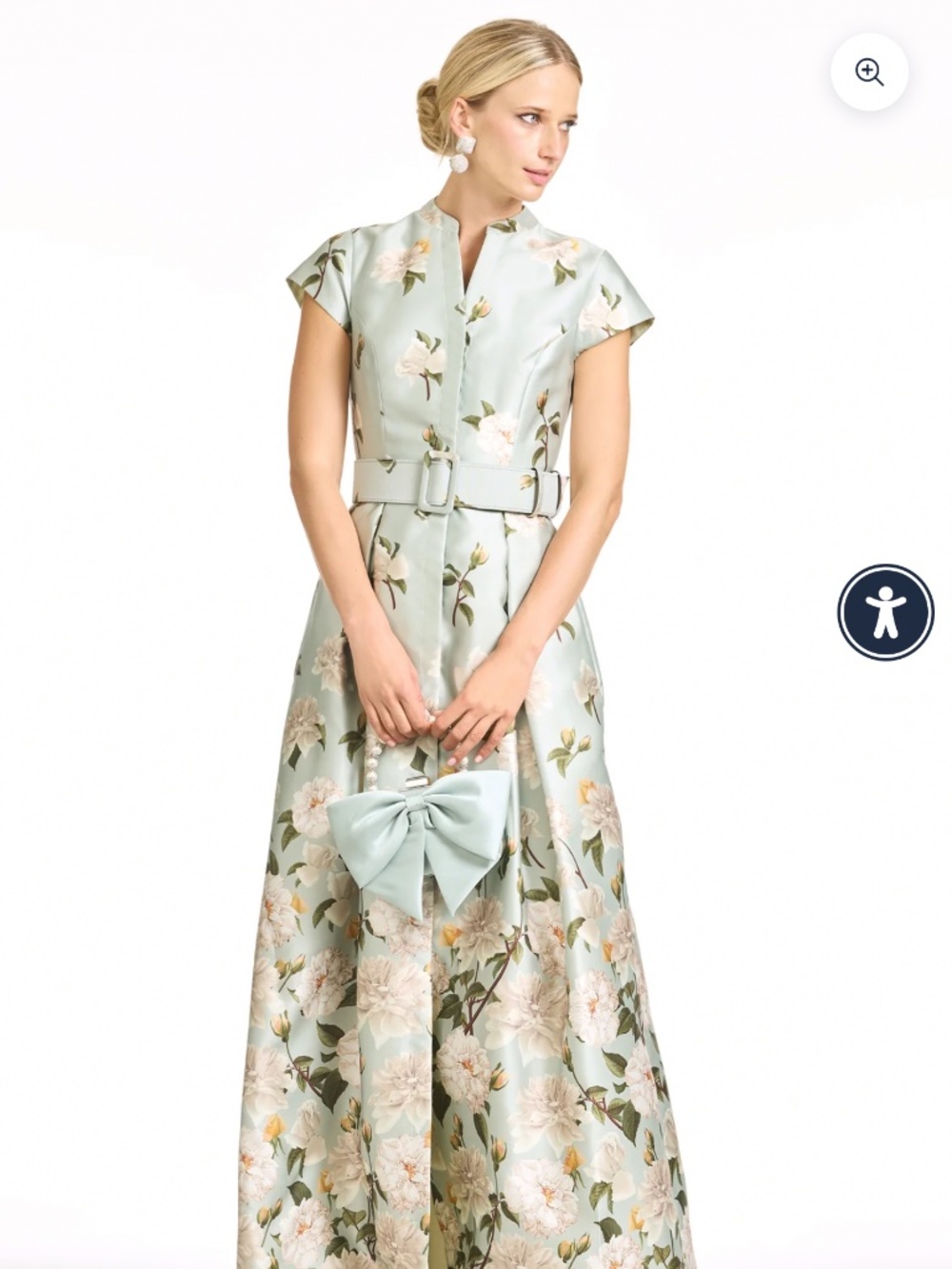 Marta mint green Mikado gown